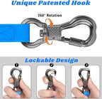 XiaZ Waterproof Dog Long Line, Training Long Leash Lead with Padded Handle for Large Medium Small Dogs Outside Walking, Playing, Camping, or Yard (15FT, Blue)