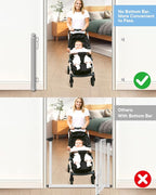 Extra Wide Retractable Baby Gate 71" Wide Fits Large Opening White | Extra Long Mesh Baby & Pet Gate with Anti-Crawling Hook, Safety Lock, No Bottom Bar for Hallway, Open Spaces & Indoor/Outdoor