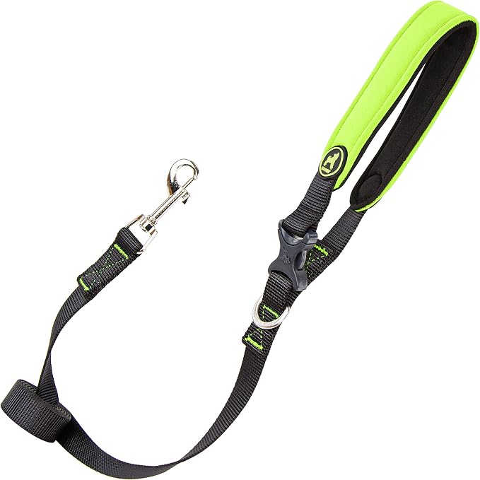 Gooby Escape Free Sport Leash - Lime, 4 FT - Neoprene Dog Leash with Quick Release Buckle for Small, Medium and Large Dogs