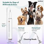 Dog Plaque Tartar Remover for Teeth - Dog Teeth Cleaning Kit, Electric Remover with LED Light, 5 Adjustable Modes, Safe Pet Tooth Cleaner, Dental Care Tool for Dogs