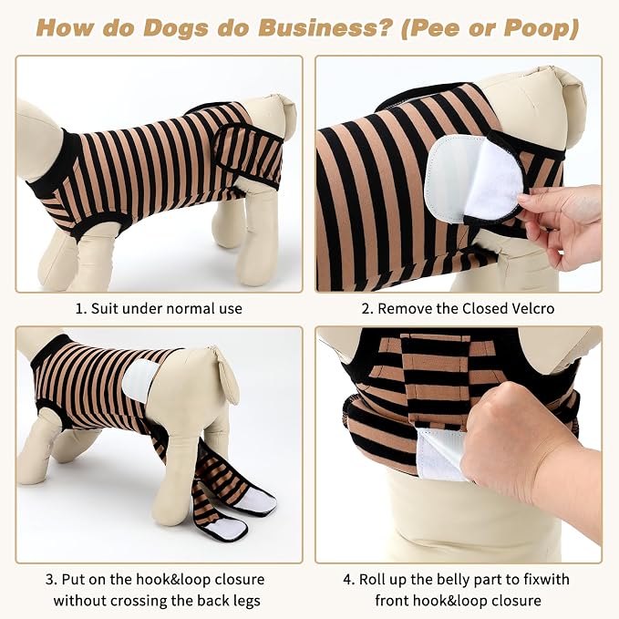2 Packs Breathable Cotton Dog Recovery Suit for After Neuter Spay Abdominal Wounds Protector, Professional Anti-Licking Onesies for Male Female Pets Surgery Bandages, XL Striped Yellow Green