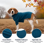 IECOii XXXL Dog Sweater,Warm Dog Sweaters for Extra Large Dogs Girl Boy,Stretchy & Cozy,Turtleneck Knitted Pullover for Pet Wear On Christmas,Easy On Doggy Sweatshirt for Labrador (Peacock Blue,3XL)