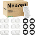 Neareal Official 6-Pack Replacement Filter Set for 108oz Cat Fountain | Includes 6 Replacement Filters & 6 Pre-Filter Sponges for 108oz/3.2L Stainless Steel Pet Water Fountain