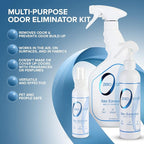 Zero Odor - Multi-Purpose Strong Odor Eliminator for Home, Office, Car, Bathroom, Hotel, Room Deodorizer, and Odor Neutralizer Kit | Odor Eliminator for Hotel, Bathroom, Basement, Trash & Upholstery, Fabric & Room Deodorizer - 22 oz, 8 oz and 4 oz
