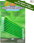 Bodhi Dog Dual-Headed Toothbrush for Dogs & Cats - Soft Bristles for Gentle Pet Dental Care - Puppy & Adult Teeth Cleaning - Easy-to-Use Design for Healthy Gums & Fresh Breath (8 Count)