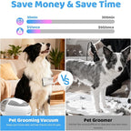 Dog Grooming Vacuum,Pet Grooming Vacuum with 2L Dust Cup & 13000Pa Suction, 6-in-1 Low Noise Pet Grooming Kit with Clipper & Steam Brush for Shedding, Professional Dog Vacuum for Dogs & Cats