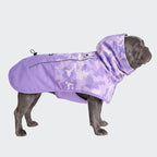 Spark Paws Dog Raincoat, Waterproof Windproof Rain Jacket, for Small Medium Large Extra Large Dogs, Reflective Breathable Full-Body Coverage Dry Suit - Camo Purple - L