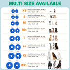 BENCMATE Inflatable Dog Cone Collar Alternative, Soft Dog Cone for Small Medium Large Dogs and Cats, Neck Recovery ECollar Donut Collar After Surgery (Large+, Blue)