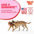 WEST PAW Zogoflex Bumi Dog Tug Toy – S-Shaped, Lightweight Chew Toys for Fetch, Play, Pet Exercise – Tug of War Soft Flinging Squishy Chewy Toy for Dogs – Guaranteed, Latex-Free, Large 9.5", Ruby