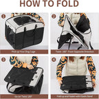 DONORO Dog Kennels and Crates for Medium Dogs, Portable Pop Up Indoor Pet Cage with Sturdy Wire Frame, Collapsible Travel Crate Soft Sided Cat Bag Escape Proof (Black, 24.0" L x 16.0" W x 19.0" H)