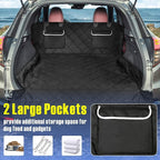 F-color SUV Cargo Liner for Dogs - Heavy Duty Cargo Cover for Mid-Size SUVs | Water Resistant, Bumper Flap, Non-Slip Mat, Car Trunk Dog Car Seat Cover Prevents Scratches Pet Hair Mud Dirt for Sedans Vans