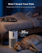 Air Purifiers for Home Pets | Smart HEPA Pet Air Purifier for Bedroom, Smart WiFi 2200 Sq.Ft, Alexa Control, Washable Filter for Smoke Dust Odor