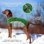 FUAMEY Dog Jacket for Medium Dogs Warm Dog Jackets with Harness Built in | Dog Winter Jacket Cold Weather Snow Puppy Vest Water-Resistant Zip up Dog Fleece Jackets High Visibility Green M