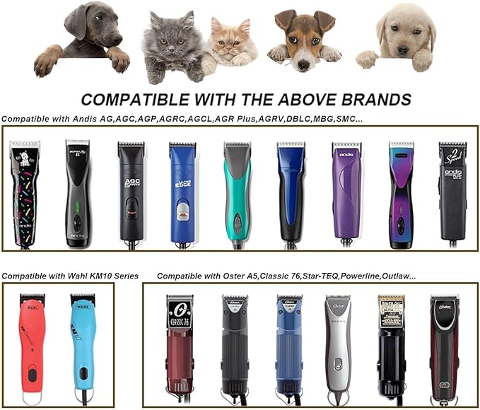 #30 Dog Grooming Replacement Blades Compatible with Andis Clipper | Compatible with Oster A5,Wahl km10 Dog Clippers,Size-#30, 1/50-Inch Cut Length(0.5mm),3-Pack
