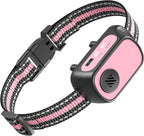 Dog Bark Collar for Large Medium Small Dogs, Rechargeable Smart Bark Collar, Anti Barking, Humane Dog Training Device with 5 Adjustable Sensitivity Beep Vibration(Pink)