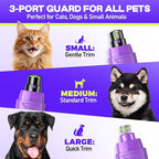 Whisper-Quiet Dog Nail Grinder 50%More Power for Sensitive Dogs,Cat | 6-Speed Pet Nail Trimmer with LED Display & 4 LED Lights, 3 Grinding Bits, No Over-Cutting,Stress-Free Grooming for All Pets