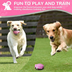 Dog Toys for Aggressive Chewers Large Breed, for German Shepherd, Indestructible Interactive Treat Dog Toys for Large Medium Breeds, Food Grade & Tough Rubber, Fun to Chew, Chase and Fetch (Pink)