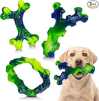 Frienhund 3-Pack Indestructible Nylon Dog Chew Toys for Aggressive Chewers - Long-Lasting Durable Bone-Shaped Toys, Large Breed Dogs, Tough Puppy Teeth Enrichment
