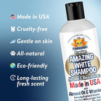 Bodhi Dog Amazing White Shampoo for Dogs - Brightens White & Light Coats - Plant-Based - Made with Natural Ingredients -Safe & Effective for All Breeds - Gentle & Cruelty-Free - Made in USA (8 Fl Oz)