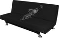Easy-Going 100% Waterproof Futon Cover, Stretch Futon Slipcover Large | Dual Waterproof Armless Futon Couch Cover, Leakproof Sofa Bed Furniture Protector for Kids Pets Dog Cat, Black