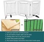 Dog Fence Indoor,Dog Gate Indoor for Doorway pet gate -3-Panel Freestanding, Hallways, House or Stairs -60x24-Inch Retractable Foldable Expandable Wood Pet by SFJC (White) ﻿ ﻿