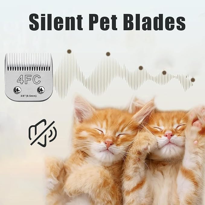 4FC Dog Grooming Replacement Blades Compatible with Andis Clipper | Compatible with Oster A5,Wahl km10 Dog Clippers,Size-#4FC, 3/8-Inch Cut Length (9.5mm),3-Pack