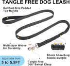 BEAUTYZOO Dog Harness for Large Dogs, No Pull Dog Harness and Leash Set, Soft Escape Proof Puppy Vest Harness with Handle, Reflective Lightweight Step in Harness for Girl Boy Dogs, Black L
