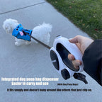 HCY&WLD Upgrade 4-in-1 Retractable Dog Leash with LED Light & Dispenser & Poop Bags, 16 ft Heavy Duty Dog Leash with Anti-Slip Handle for Dogs up to 66 lbs, 360° Tangle-Free, One Button Brake & Lock