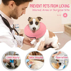 Supet Inflatable Dog Cone Collar for Small Dogs Puppies Cats, Soft Dog Cone Alternative After Surgery for Puppies Cats to Stop Licking
