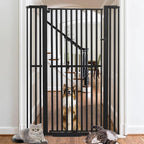 SHYUJAJIE 71 Inch Extra Tall Pet Gate for Cats | 29.92"-43" Adjustable Wide Dog Gates,Pressure Mounted Walk Through Tall Pets Gate for Doorways,Hallway,Stairs,White