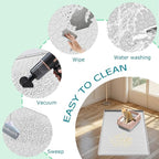 Cat Litter Mat for Litter Box, Silicone Large Cat Litter Trapping Mat - 28x22 in, Waterproof & Non-Slip, Durable & Easy Clean, Light Gray
