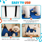 Dog Grooming Hammock Harness, Hanging Sling Restraint for Nail Clipping | Small to Medium Dogs & Cats, with Nail Clipper and Comb Pet Grooming Hammock Kit
