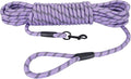 Long Dog Leash for Training 50Ft-Reflective Nylon Rope with Swivel Hook-Recall Agility Lead for Large Small Medium Dogs Outside Walking Hiking-Purple Diam 1/2"