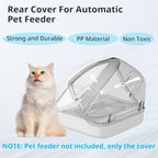 Rear Cover for Automatic Microchip Cat Pet Feeder - Prevents Persistent Pet from Getting Food from The Back of The Feeder (3 Pack)
