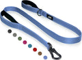 Twoear 6FT 1IN Heavy Duty Dog Leash for Large Dogs with 2 Padded Handles | Traffic Handle Extra Control, Auto Lock Hook, Strong Reflective Walking Leash for Medium and Large Breeds, Dark Blue