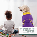 Kuoser Recovery Suit for Dogs Cats, Soft Dog Surgery Suit Female Male Spay | Professional Dog Onesie for Surgery, Substitute E-Collar & Cone, Prevent Licking Dog surgical suit Pet Neuter Suit