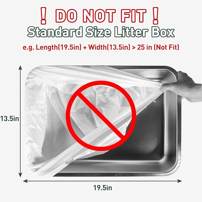ANWA 40 Count Cat Litter Box Liners for Automatic Cat Litter Box and Litter Box Robot 4/5, Heavy-Duty, Extra Thick, Pink