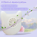 NewKe 4 Pack Deodorizer for Cumrige and for Fumoi Self Cleaning Litter Box | Odor Eliminator Fragrance Refills for Most Automatic Cat Litter Box, Cute Cat Shaped Design with Camellia Flower Scent