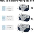 INVENHO Small Dog Bed Rectangle Washable Orthopedic Soft Calming Sleeping Durable Pet Cuddler with Anti-Slip Bottom