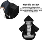 Dog Raincoat rain Jacket Raincoat Dogs Waterproof Small Medium Breeds Zip Closure Storage Pocket Harness Hole Black XXL