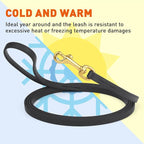 Viper Biothane Working Tracking Lead Leash Long Line for Dogs 2 Colors and 6 Sizes, 1/2" x 33ft, Black