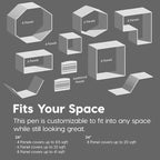 IRIS USA 8-Panel Dog Playpen, Pet Enclosure, White | Puppy Training, Multi-Shape Setup, Flexible Boundary, Configurable Layout, Tool-Free Assembly, Stable Non-Tip Base