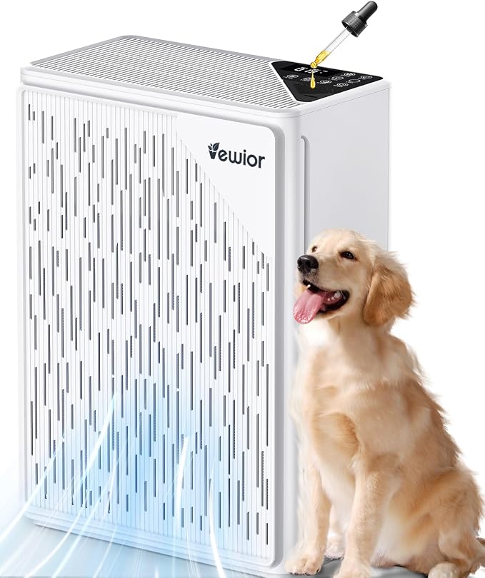 VEWIOR Air Purifier for Home Large Room Bedroom H13 True HEPA up to 2535ft² | Air Cleaner with PM2.5 Display Air Quality Sensor, Fragrance Diffuser for Wildfire Smoke Pet Hair Dust