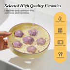 Ceramic Slow Feeder Cat Bowl, 6.3" Whisker Friendly Anti-Vomit, Purple | Shallow Cat Puzzle Feeder, Slow Eating 3x, Dry & Wet Food, Cute Flower-Shaped Maze, Microwave & Dishwasher Safe, 6.3" X 1.2"