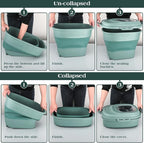 TIOVERY Dog Food Storage Container, Airtight Collapsible 13lb to 30lb Pet Food Container with Flip Top, Rolling Wheel, Scoop and 3L small container for Dog Cat Food and Dry Food of Rice, Flour