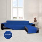 Easy-Going Reversible L-Shape Sectional Couch Cover, X-Large, ClassicBlue | Soft Sofa Slipcover For Dogs, Fits Left/Right Chaise Lounge Protector, Water Resistant Mat For Living Room