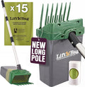 Neater Pet Brands Lift N’ Bag 2.0 Dog Pooper Scooper with Bag Attachment & 31" Pole for Small to Large Dogs, New Longer Pole, 15 Refill Bags, Heavy Duty Dog Poop Scooper for Yard, One-Hand Use