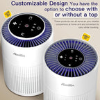 2 Pack Air Purifiers for Home Bedroom H13 True HEPA Air Filter Cleaner, Odor Eliminator, Remove Smoke Dust Pollen Pet Dander, Night Light For Home Living Room Dorm, Quiet 24dB Filtration System