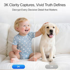 3K 5G Wi-Fi Security Camera Indoor, Backup Battery for Power Outage Protection, Free AI Tracking Facial ID, 5MP Pet/Dog Camera w/ Speaker & Phone App, PTZ Baby Monitor, 0-Glow Night Vision, 2-Way Talk