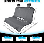 ZIMABLUE Waterproof Rear Bench Seat Cover for Kids and Pets, 3-Layer Back Seat Protector for SUVs, Sedans and Minivans, Machine Washable Non-Slip Towel Seat Cover for Spills, Pet Hair and Daily Mess